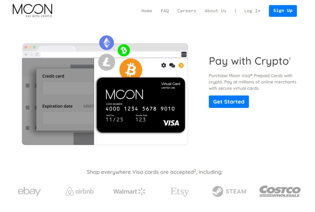 PayWithMoon- онлайн карты оплаты с пополнением криптовалютой