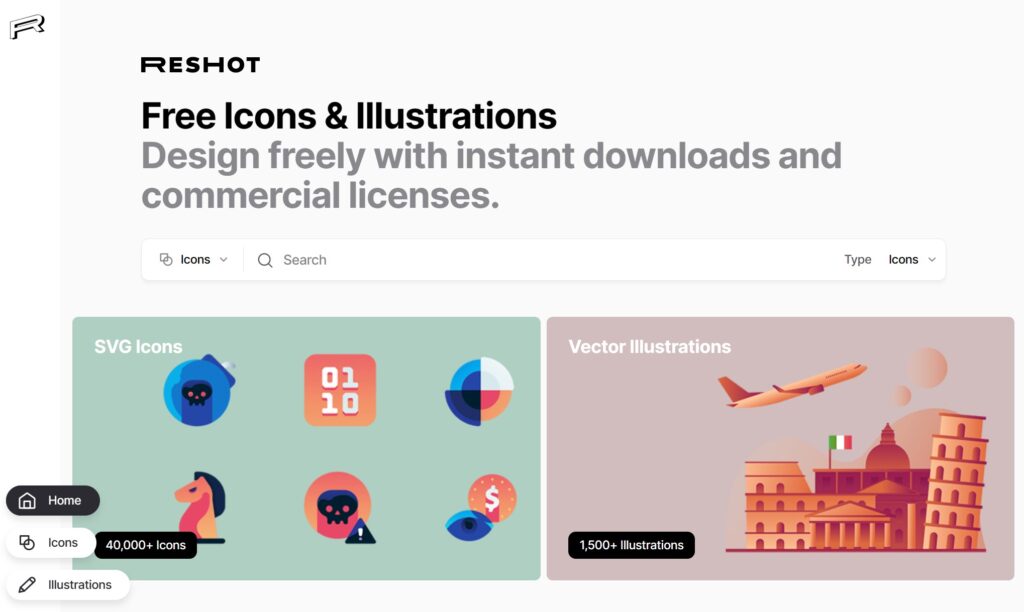Reshot - бесплатная коллекция иллюстраций и иконок
